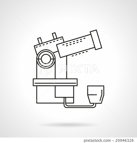 Space observation thin line design vector icon 20946326