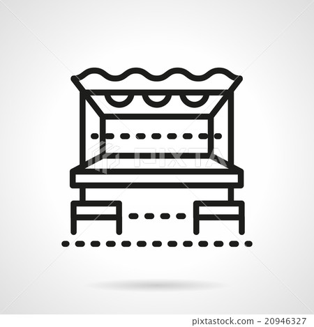 Beach bar black line design vector icon Beach bar black line design vector icon 20946327