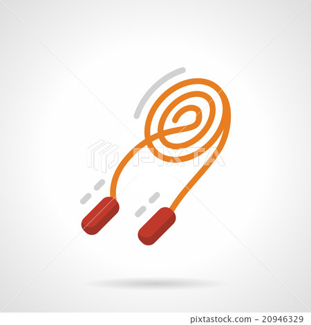 Skipping rope flat color design vector icon Skipping rope flat color design vector icon 20946329