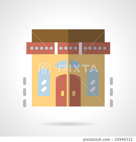 Library flat color design vector icon Library flat color design vector icon 20946332