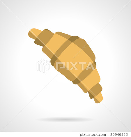 Flat color croissant design vector icon 20946333