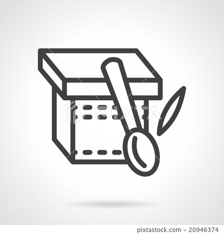 Organic cream black line design vector icon 20946374