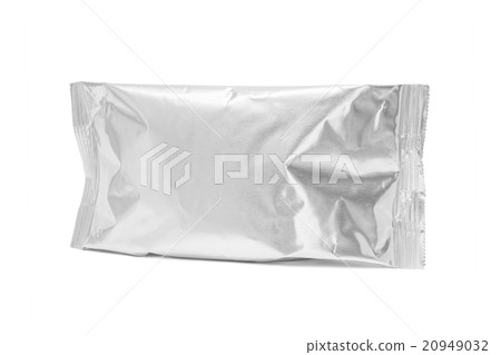 blank packaging foil snack pouch isolated on white blank packaging foil snack pouch isolated on white 20949032
