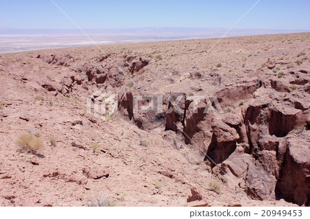 South America Chile Northern Andean Atacama Valley made of dry ground of highland South America Chile Northern Andean Atacama Valley made of dry ground of highland 20949453