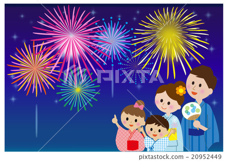 Family Yukata fireworks 20952449