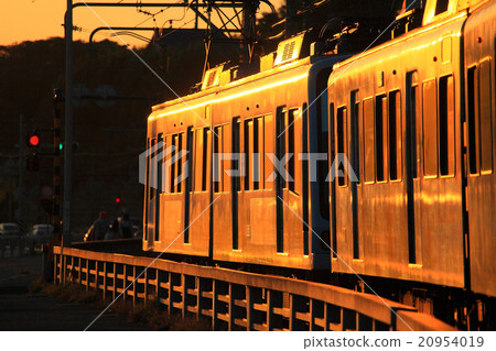 Sunset reflected on the car body 20954019