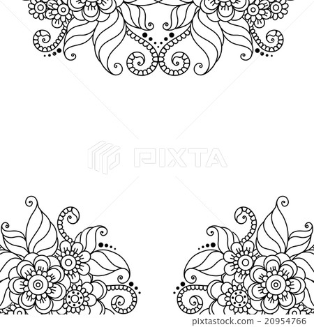 Flower vector ornament frame Flower vector ornament frame 20954766
