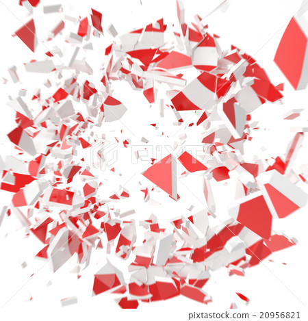 Cracks red target abstract background 20956821