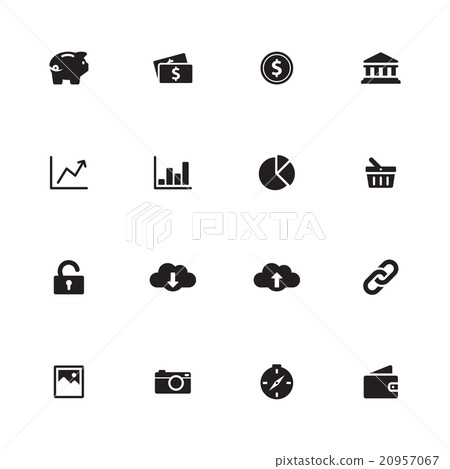 black simple flat icon set 4 black simple flat icon set 4 20957067