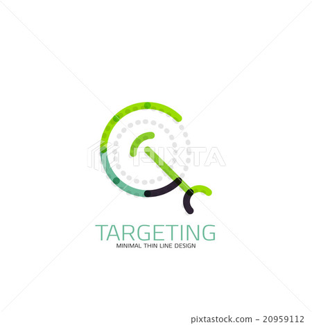 Vector thin line design logo magnifying glass Vector thin line design logo magnifying glass 20959112