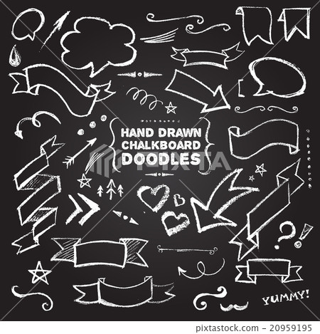 Hand Drawn Chalkboard Doodles 20959195