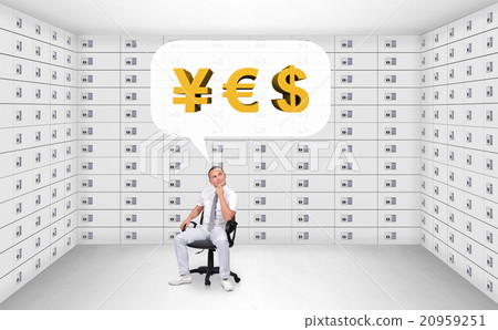 man thinking of financial enrichment 20959251