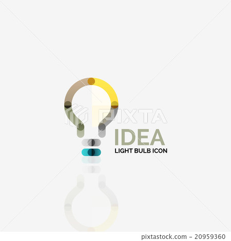 Logo, vector light bulb abstract linear geometric Logo, vector light bulb abstract linear geometric 20959360