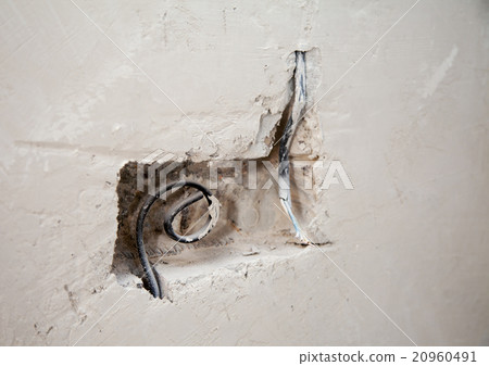 new wiring in the wall detail new wiring in the wall detail 20960491