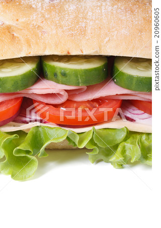ciabatta sandwich with ham and vegetables ciabatta sandwich with ham and vegetables 20960605