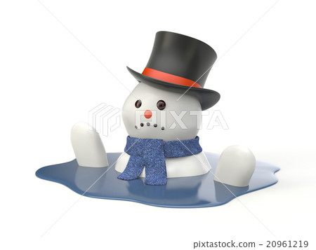 Snowman melting Snowman melting 20961219