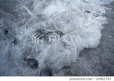 Spring background - meltinh and cracking ice 20962763