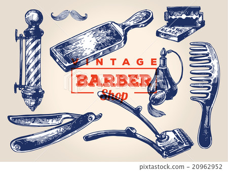 Vintage barbershop elements. Set 1 Vintage barbershop elements. Set 1 20962952