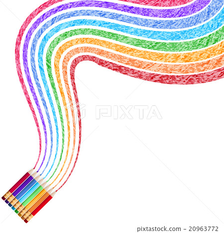 Colour pencils isolated on white. EPS 10 20963772