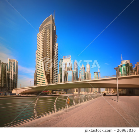 The beauty panorama of Dubai marina. UAE The beauty panorama of Dubai marina. UAE 20963836