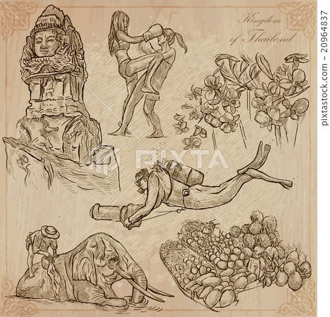 Thailand. Pictures of Life. Vector pack. 20964837