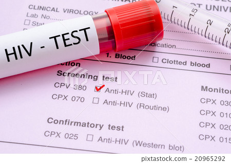 HIV infection screening test form. 20965292