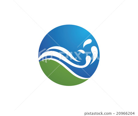 Water wave Logo Template Water wave Logo Template 20966204