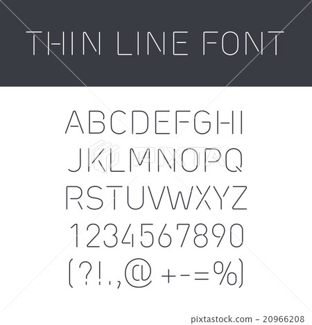 Font Thin Lines Font Thin Lines 20966208