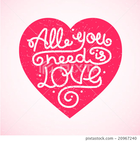 All You Need is Love Background Placard Card 20967240