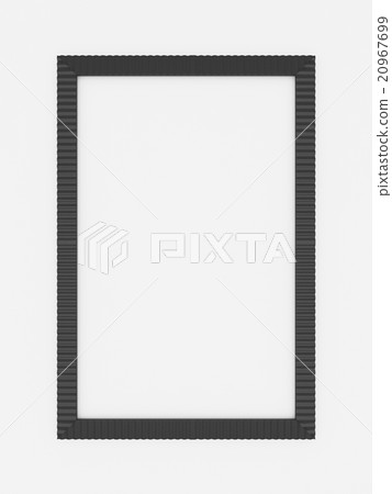3d empty frames on white wall 3d empty frames on white wall 20967699