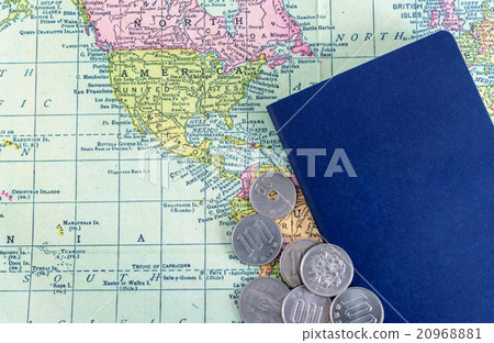 passport on world map background 20968881