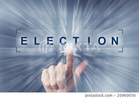 hand clicking on election button hand clicking on election button 20969056