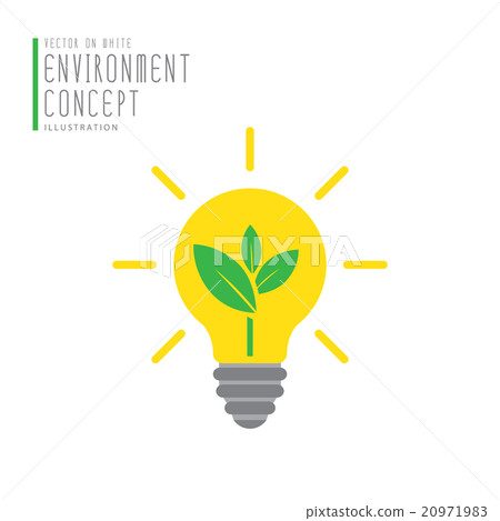 Tree in bulb icon symbol environment concept. 20971983