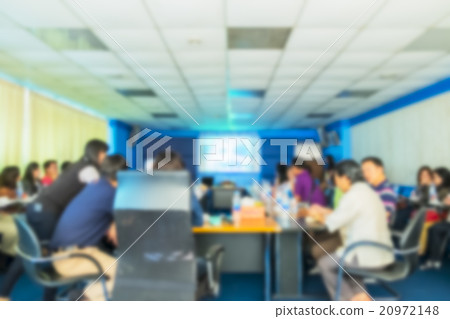 Presenter and audience at the conference room. Presenter and audience at the conference room. 20972148