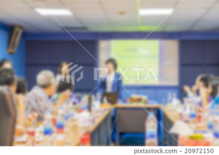 Presenter and audience at the conference room. Presenter and audience at the conference room. 20972150