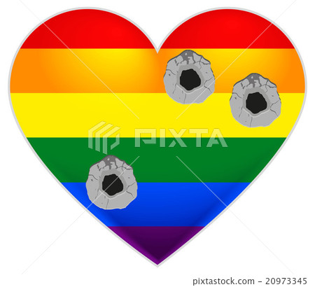 Rainbow flag gay. LGBT flag heart. Rainbow heart 20973345
