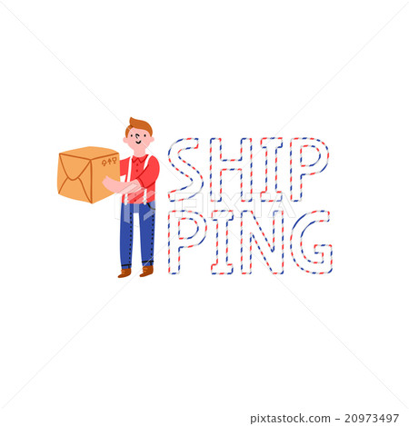 Shipping word illustration 20973497
