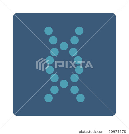 DNA Helix Rounded Square Button DNA Helix Rounded Square Button 20975278