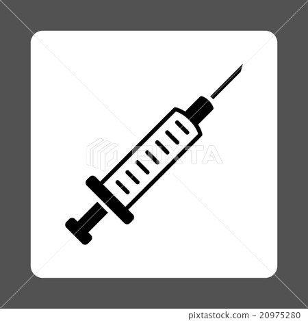 Syringe Rounded Square Button 20975280