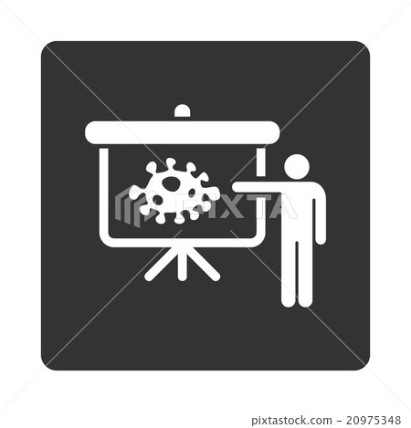 Microbe Lecture Rounded Square Button Microbe Lecture Rounded Square Button 20975348