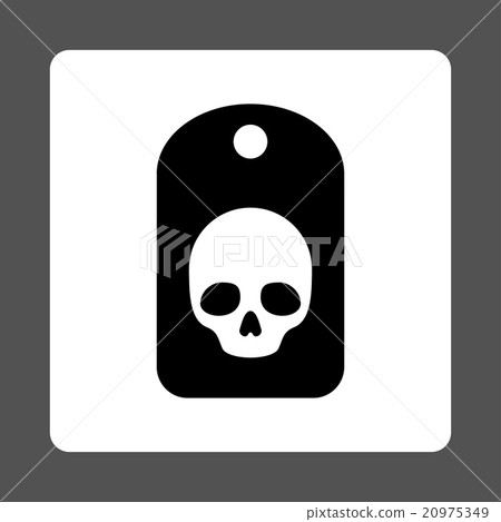 Death Label Rounded Square Button Death Label Rounded Square Button 20975349