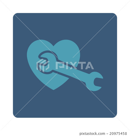 Heart Treatment Rounded Square Button - Stock Illustration [20975458 ...