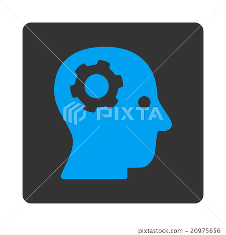 Thinking Rounded Square Button 20975656