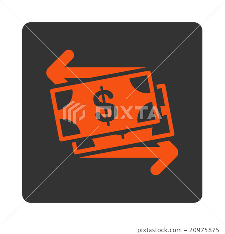 Money Exchange Rounded Square Button 20975875