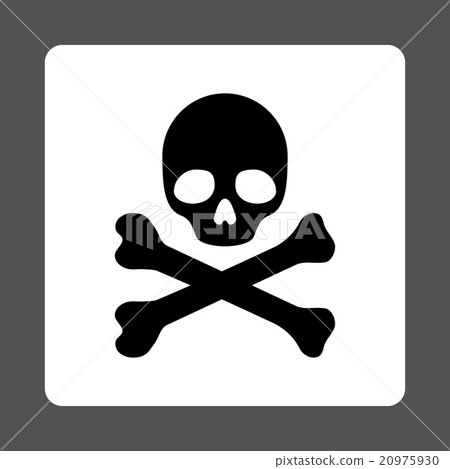 Death Rounded Square Button 20975930