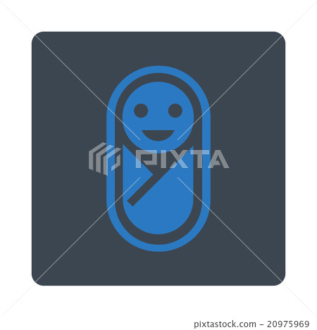 Infant Rounded Square Button 20975969