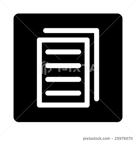 Copy Document Rounded Square Button - Stock Illustration [20976070] - PIXTA