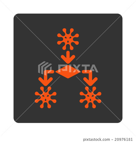 Infection Replication Rounded Square Button 20976181