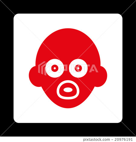 Infant Head Rounded Square Button Infant Head Rounded Square Button 20976191