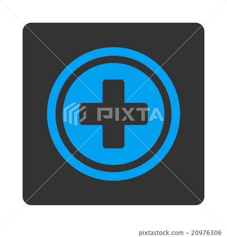 Rounded Cross Rounded Square Button 20976306
